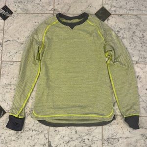 Neon yellow and grey men’s LulUlemon athletic shirt